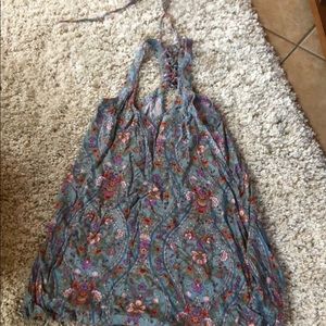 Summer dress with a braided back accent